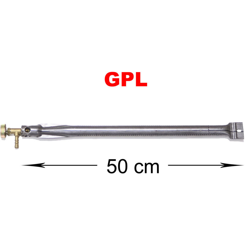 foto del prodotto fonderia bongiovanni bruciatore a gas gpl metano per barbecue pietra ollare piastra ghisa scegli la misura e il rubinetto dritto 50 cm gpl
