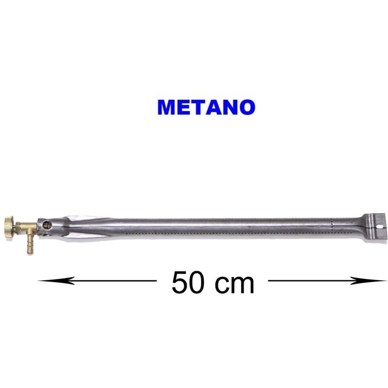 foto del prodotto fonderia bongiovanni bruciatore a gas gpl metano per barbecue pietra ollare piastra ghisa scegli la misura e il rubinetto dritto 50 cm metano