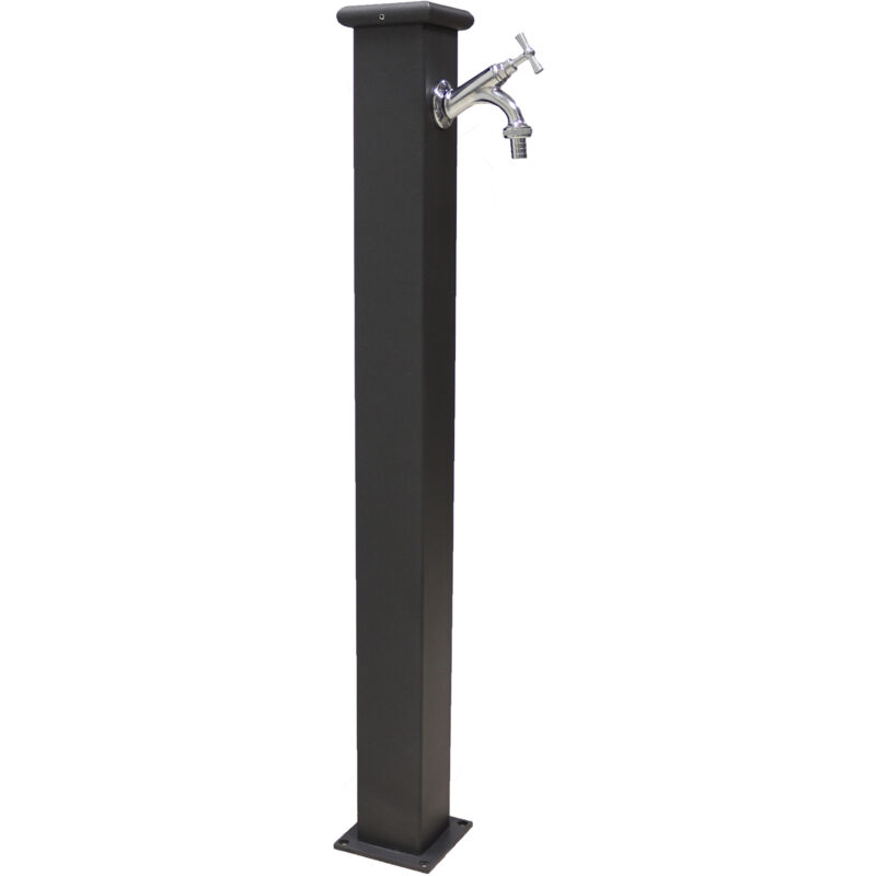 foto del prodotto fonderia bongiovanni - fontana a colonna olimpia per esterno giardino casa con rubinetto in ottone cromato
