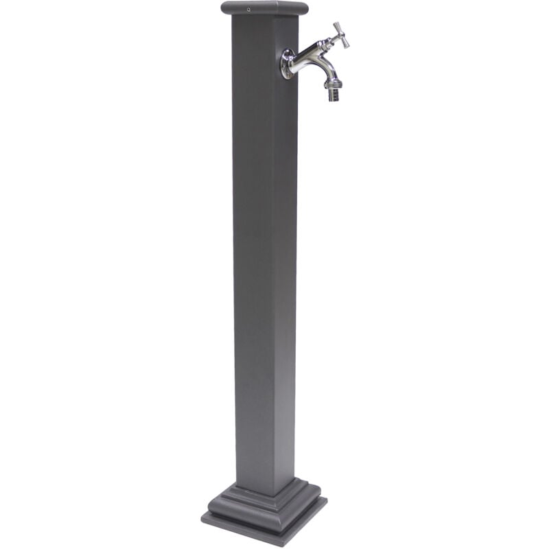 foto del prodotto fonderia bongiovanni fontana a colonna sidney per esterno giardino casa con rubinetto in ottone cromato