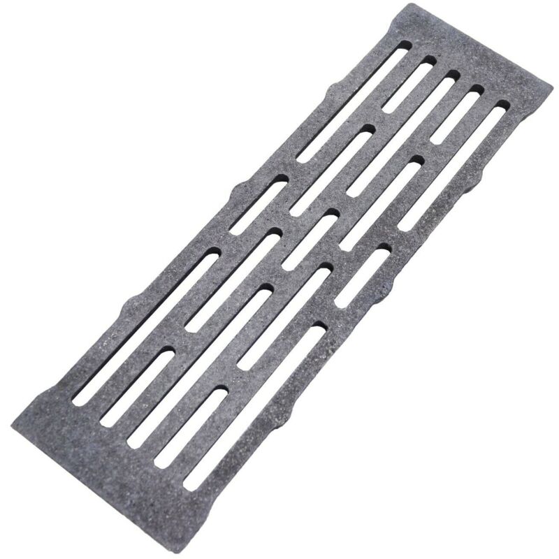 foto del prodotto fonderia bongiovanni griglia in ghisa 35,5x10,5x1,3 cm per camino stufa barbecue fondello per cenere