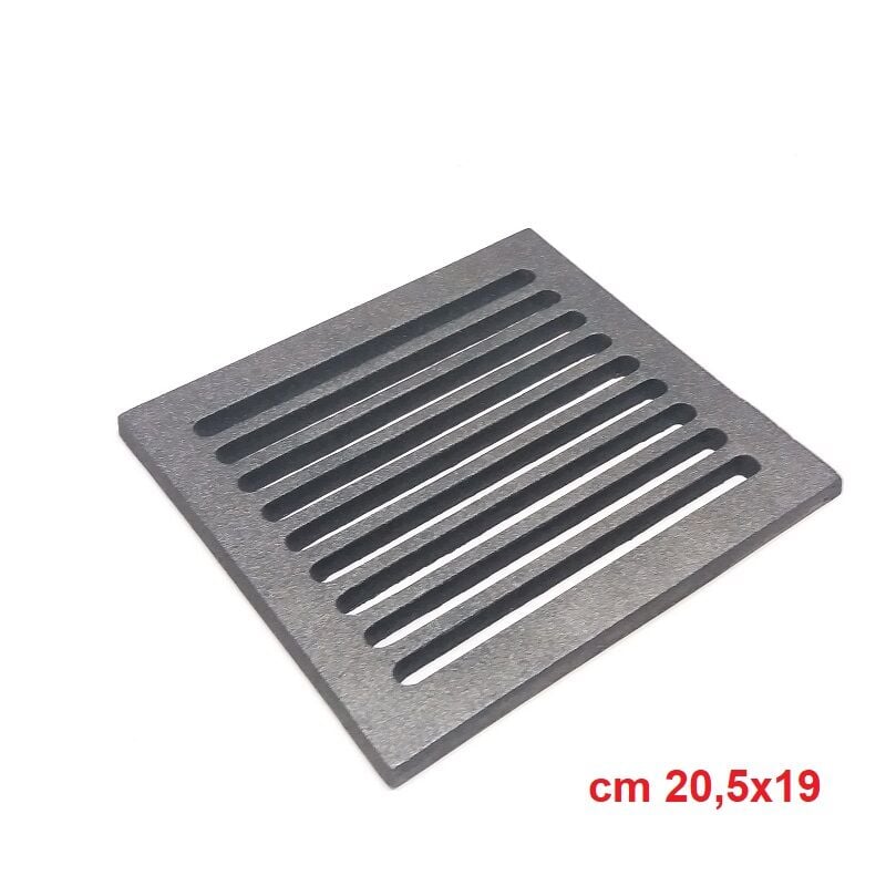 foto del prodotto fonderia bongiovanni griglia in ghisa per camino stufa barbecue disponibile in diverse misure misure 20,5x19 cm