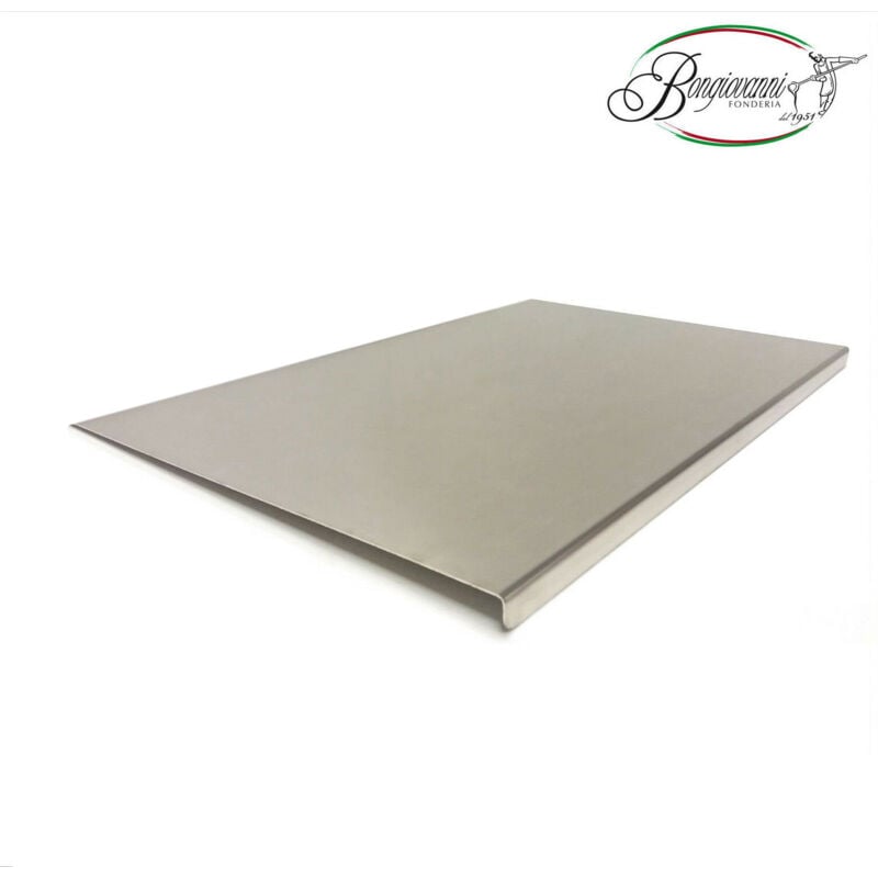 foto del prodotto fonderia bongiovanni spianatoia in acciaio inox per impastare pasta pizza dolci per cucina casa scegli la misura 50x48x1,5 cm