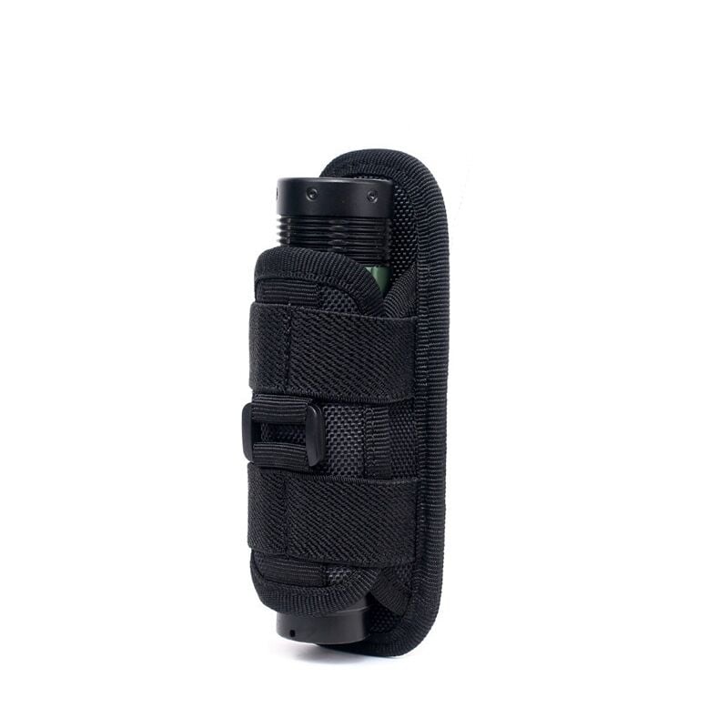 foto del prodotto fondina per torcia tattica, custodia per torcia elettrica, custodia per torcia elettrica, custodia per cintura, girevole a 360 sgancio rapido