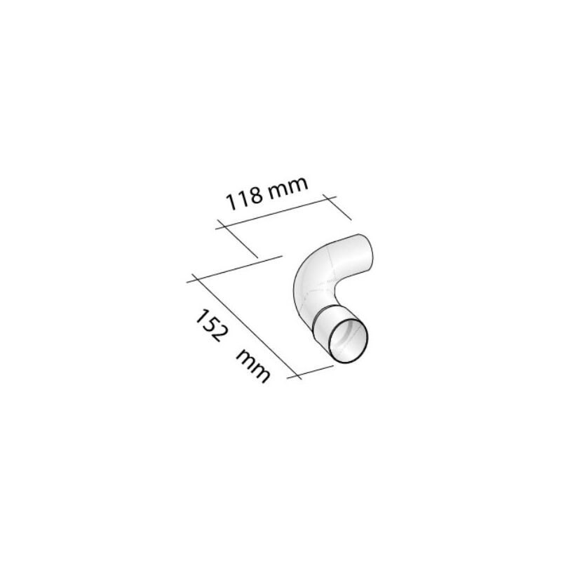 foto del prodotto fondital curva 90 per tubo 35 mm. m f colore bianco 3 pz 6ycursdo05 