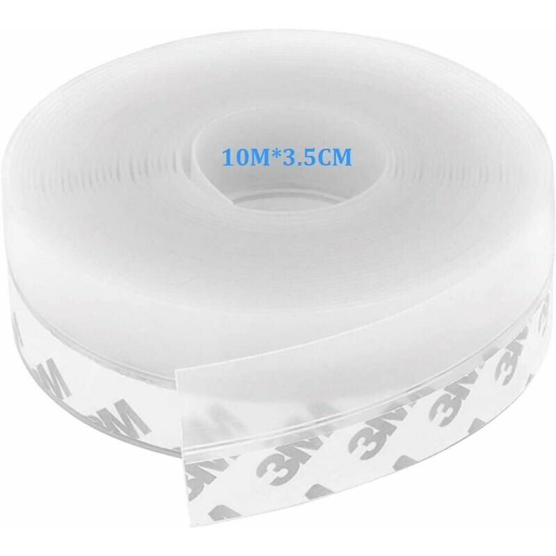 foto del prodotto fondo adesivo per porta, striscia sigillante in silicone autoadesiva 10 m x 3,5 cm per porte e finestre. protezione dell acqua, protezione dagli