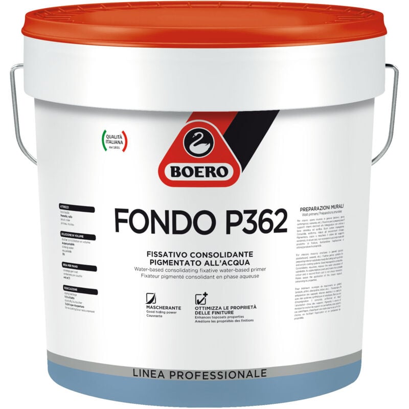 foto del prodotto fondo p362 fissativo consolidante pigmentato all acqua 5 litri boero