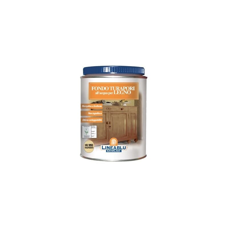 foto del prodotto fondo turapori all acqua per legno hu 3050 trasparente ml.750