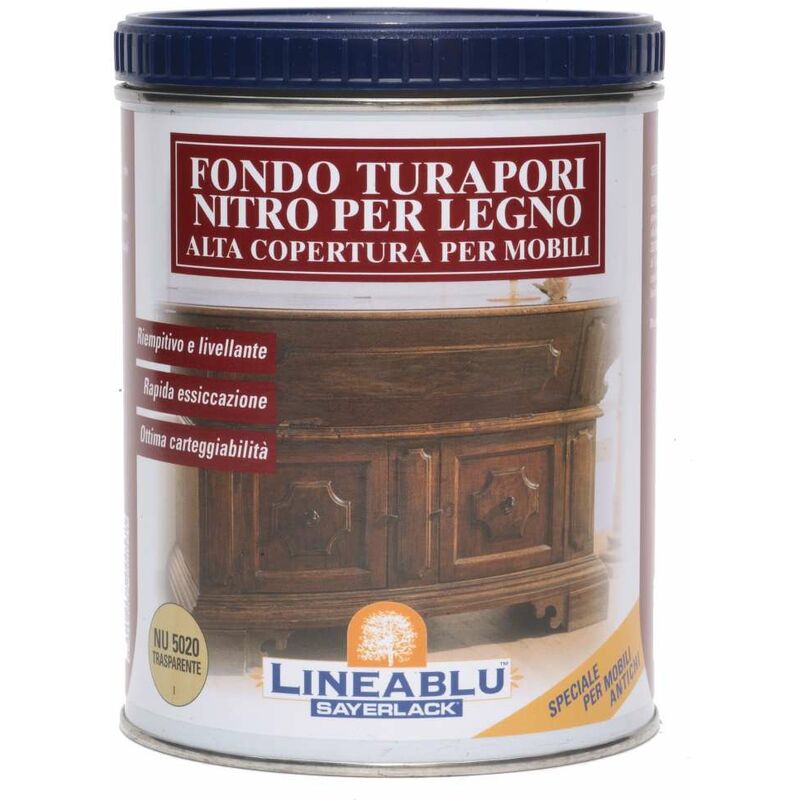 foto del prodotto fondo turapori nitro per mobili trasparente 750 ml