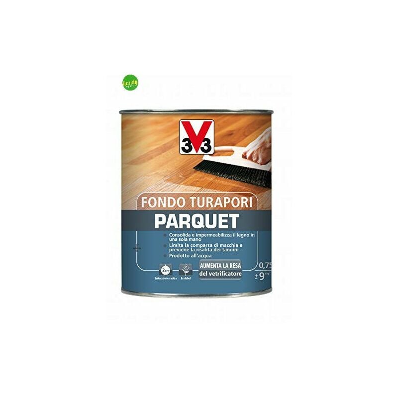 foto del prodotto fondo v33 turapori per parquet incolore lt.0 75