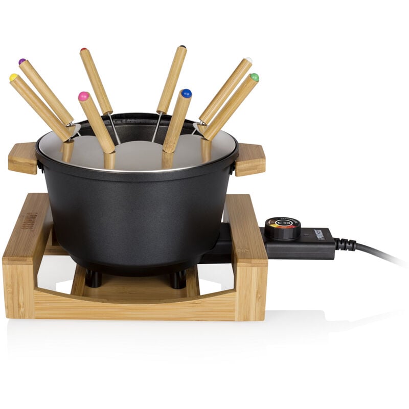 foto del prodotto fonduta 800w 8 forchette bambù e alluminio pressofuso nero - 173025-01-001 princess