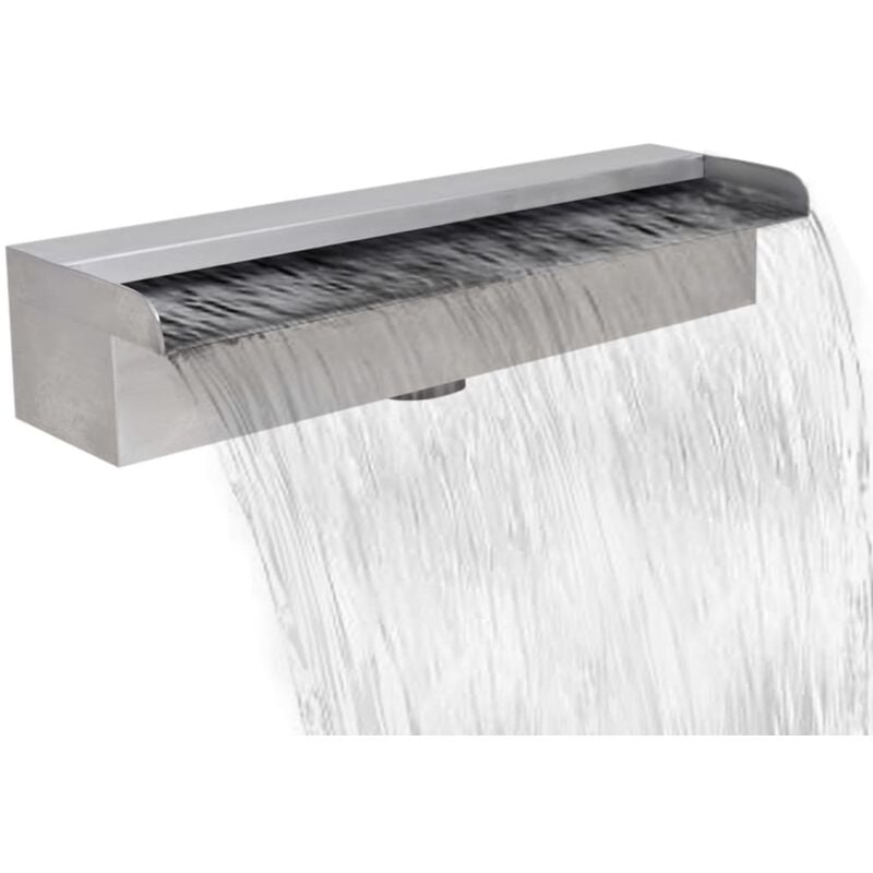 foto del prodotto fontana a cascata per giardino rettangolare acciaio inox 45 cm vidaxl