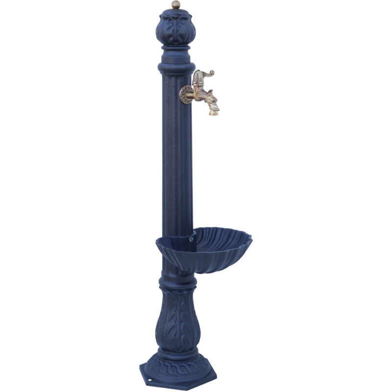 foto del prodotto fontana a colonna dea in ghisa per casa giardino con rubinetto cod. 147 c in ottone brunito