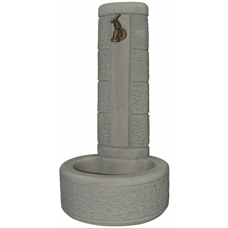 foto del prodotto fontana a colonna h75 cm in granulato di pietra con vasca decogarden aurelia