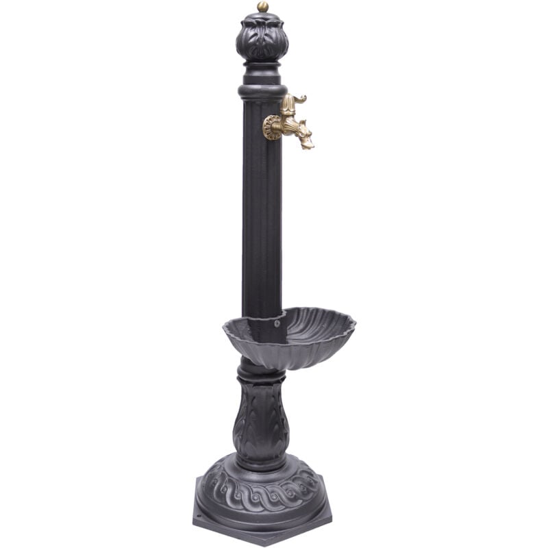 immagine 0 del prodotto fontana a colonna venere per casa giardino colore grigio ghisa con vasca con o senza rubinetto in ottone a scelta rubinetto 147 c