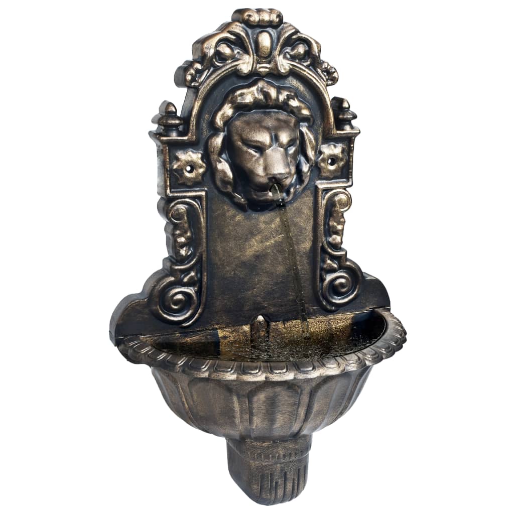 foto del prodotto fontana a muro design a testa di leone bronzocod mxl 104493