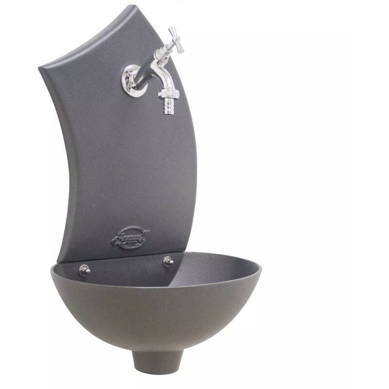 foto del prodotto fontana a muro pinta per casa giardino esterno parete balcone con rubinetto a scelta con rubinetto ottone cromato