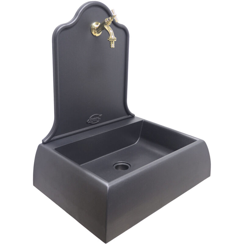 foto del prodotto fontana a muro tolosa lavello fontana parete per casa giardino balcone con rubinetto in ottone a scelta fontana con rubinetto lucido cod.303l