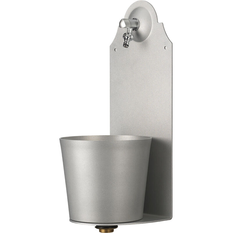 foto del prodotto fontana a parete da giardino con rubinetto belfer 42 prx alluminio