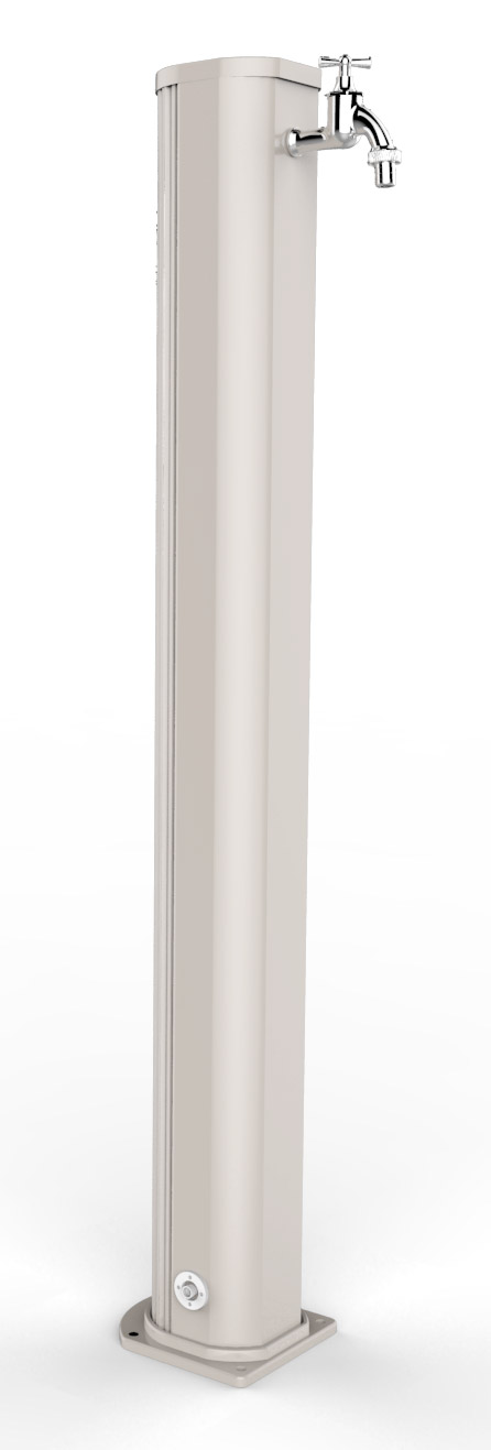 foto del prodotto fontana da esterno con rubinetto arkema jolly bianco crema