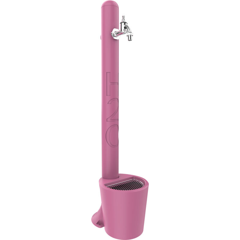 foto del prodotto fontana da esterno con rubinetto e cestello arkema h2o fuxia