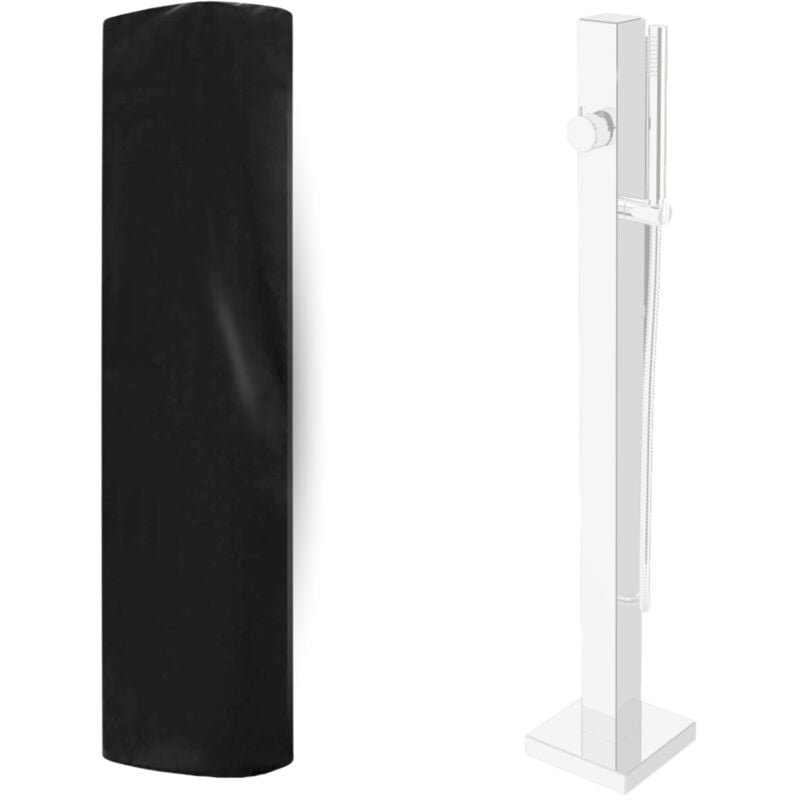 foto del prodotto fontana da giardino a colonna esterno in acciaio inox con cover impermeabile modello salice confezione 1