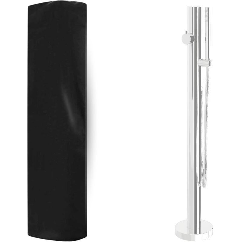 foto del prodotto fontana da giardino a colonna esterno in acciaio inox con cover impermeabile modello sambuco confezione 1