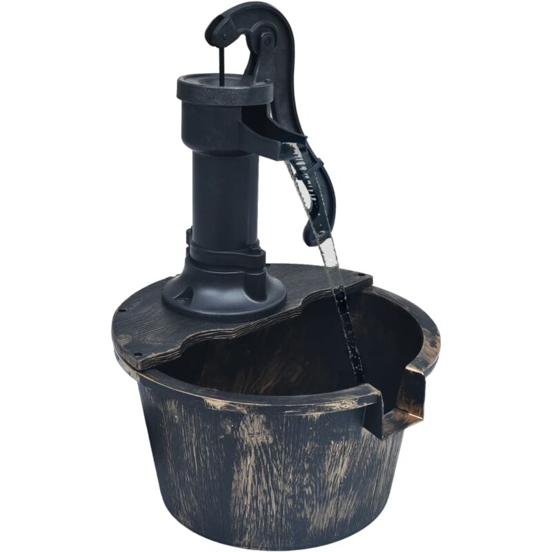 foto del prodotto fontana da giardino barile con pompa vidaxl