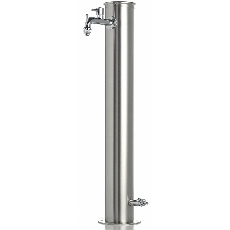foto del prodotto fontana da giardino con doppio rubinetto belfer 42 arri acciaio inox