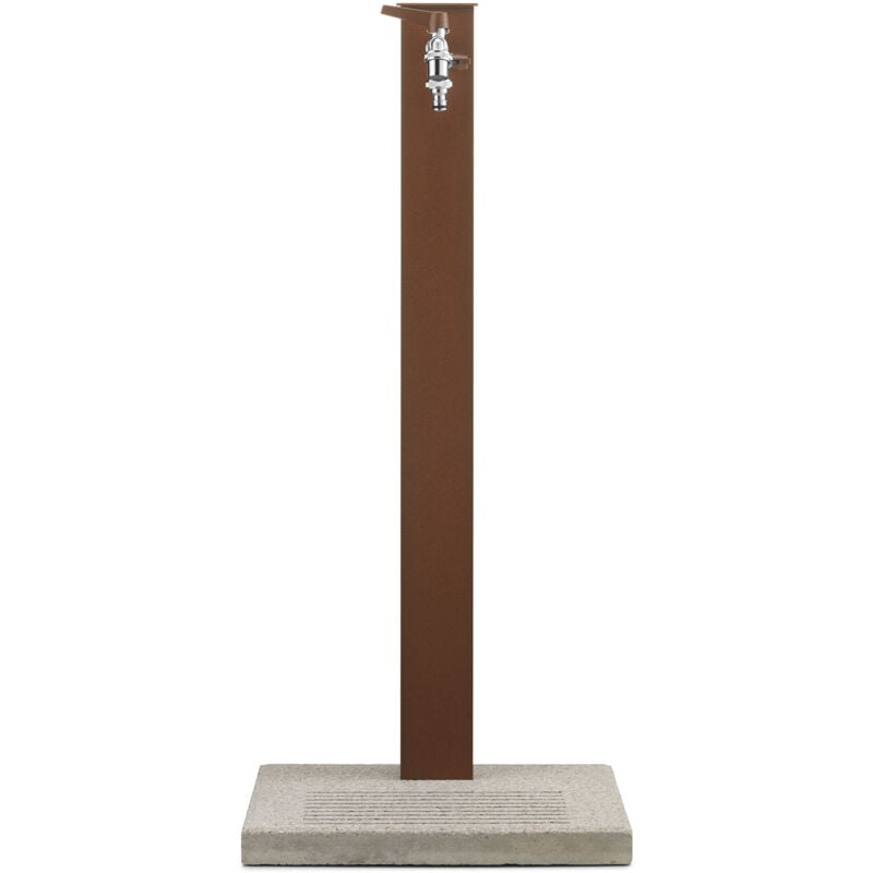 foto del prodotto fontana da giardino con rubinetto base e portagomma belfer 42 qrrb ruggine
