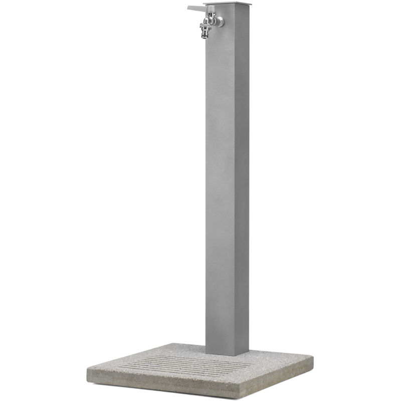 foto del prodotto fontana da giardino con rubinetto e base in cemento belfer 42 qbm alluminio
