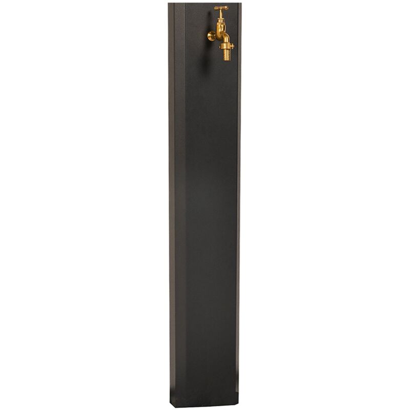 foto del prodotto fontana da giardino design a colonna ovale rubinetto in ottone senza base antracite