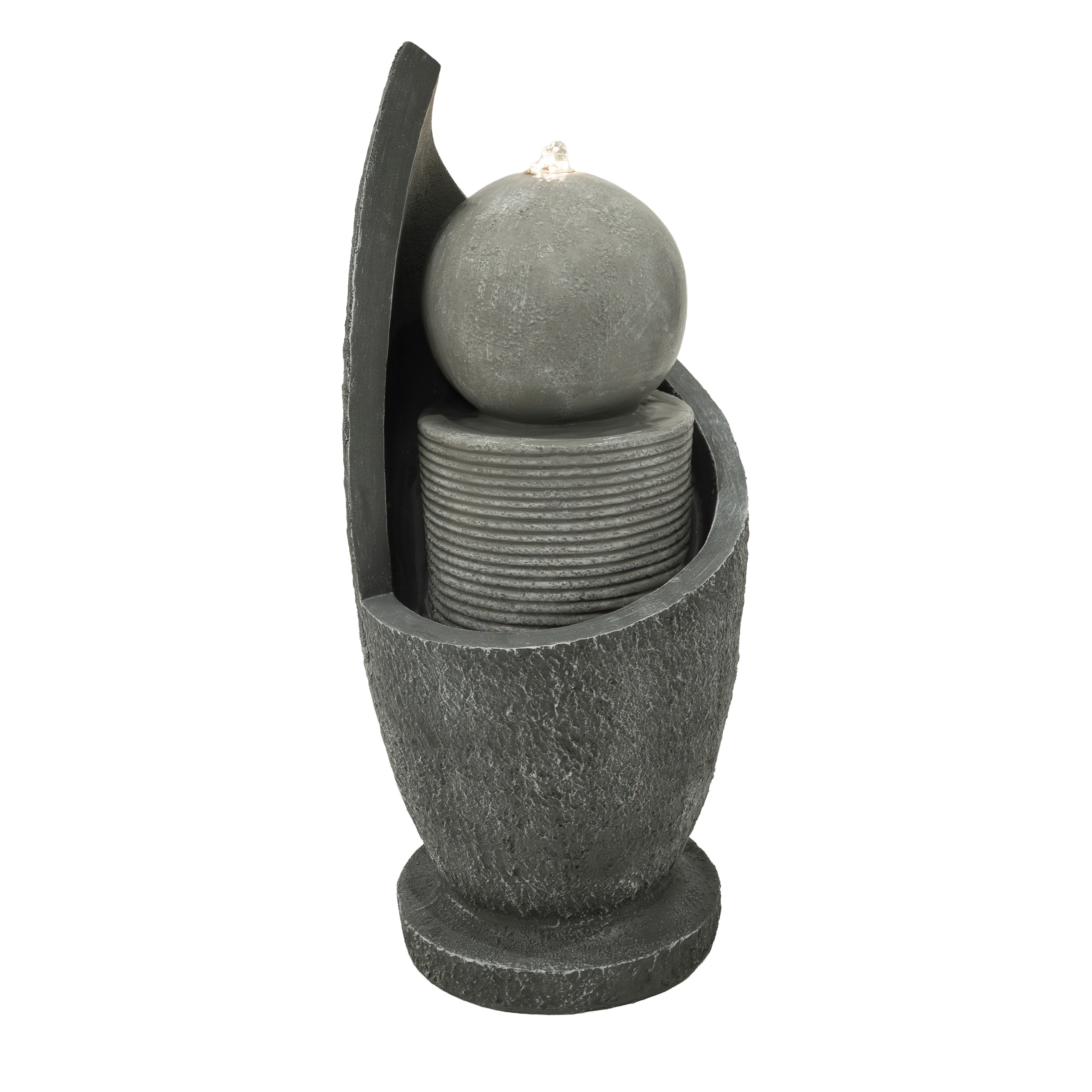 foto del prodotto fontana da giardino elettrica con led e cascata zen cascade
