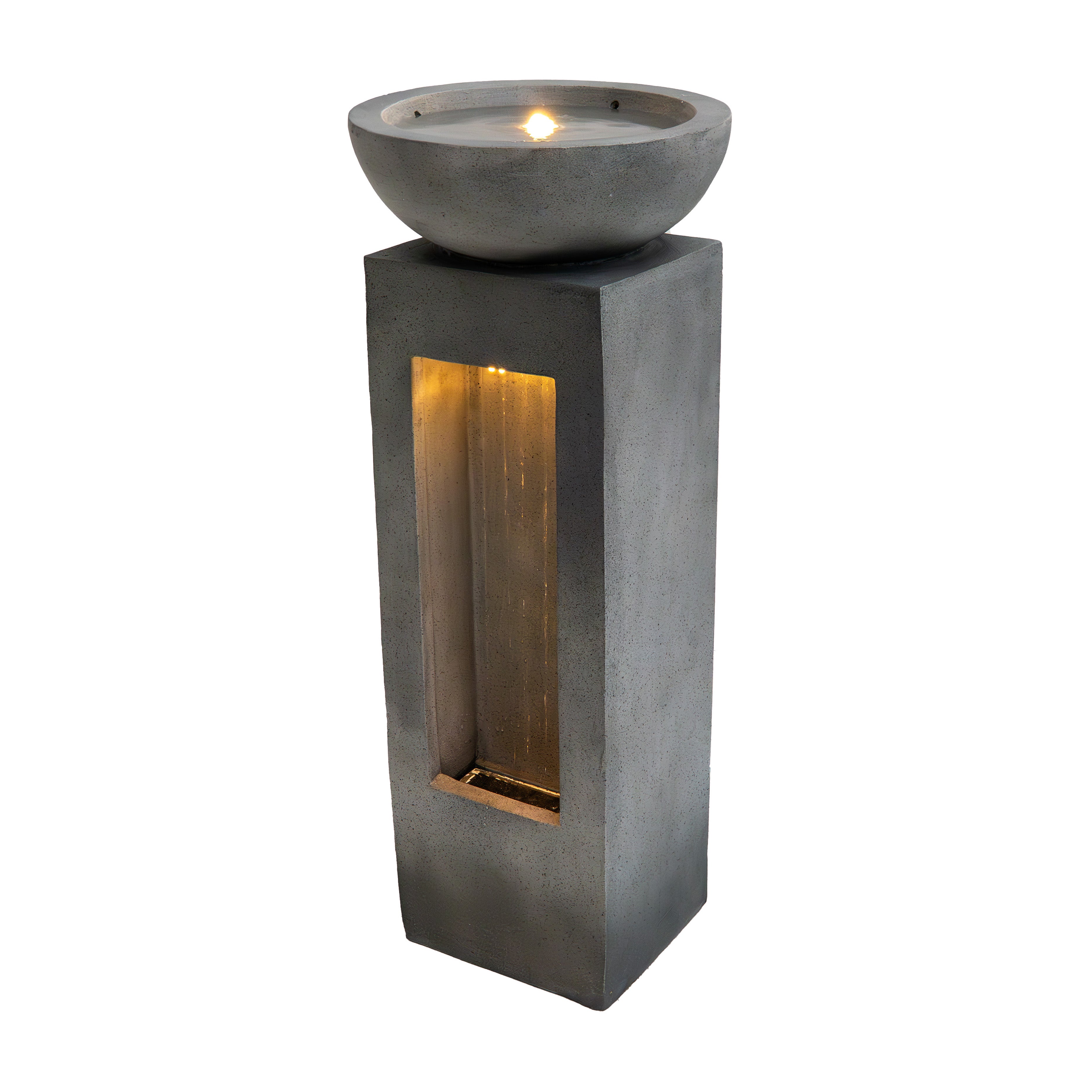 foto del prodotto fontana da giardino elettrica con led, pompa e cascata serenity falls