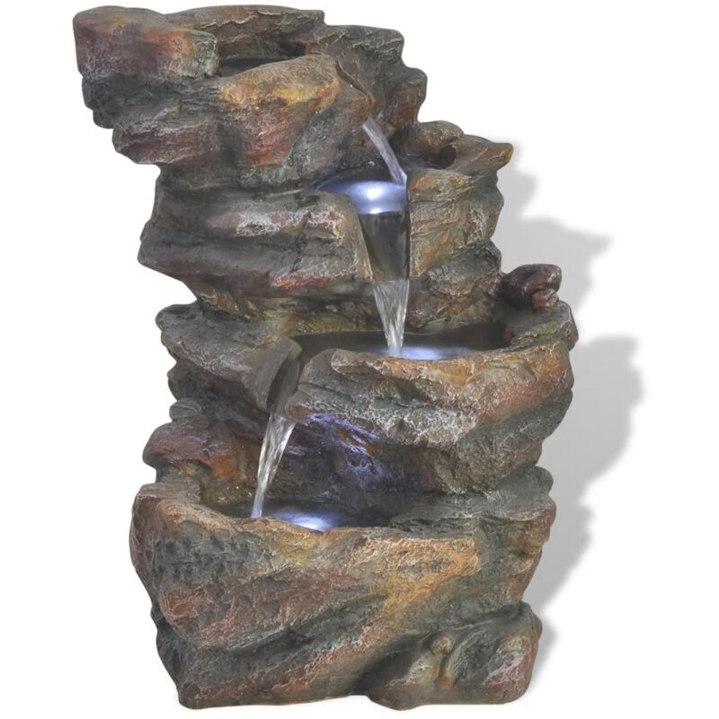foto del prodotto fontana da interno con luce led poliresina 24x33,5x45,5cm dec020760