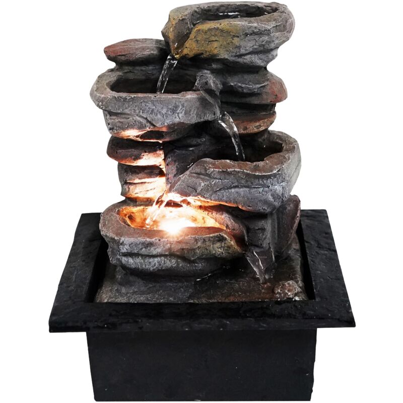 foto del prodotto fontana da tavolo led per interni rockflow