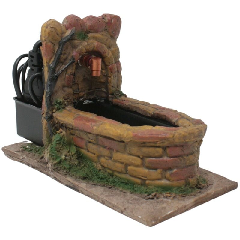 foto del prodotto fontana in resina per presepe con pompa 18x9 cm 84334