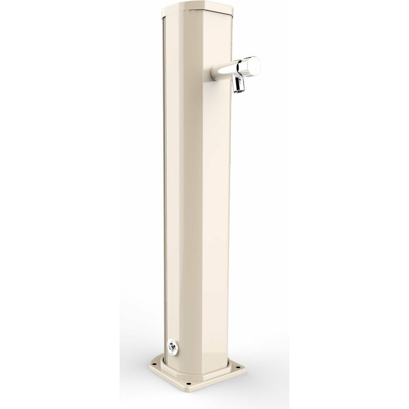 foto del prodotto fontana lavapiedi da giardino con rubinetto temporizzato arkema jolly bianco crema