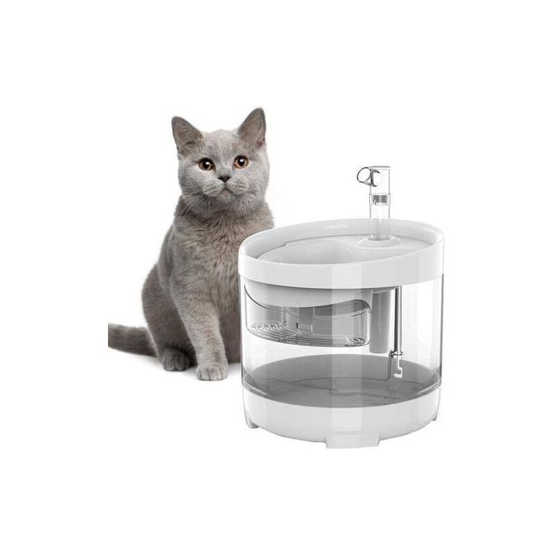 foto del prodotto fontana per cani e gatti da 1,5 l, fontana automatica intelligente e trasparente con pompa super silenziosa, distributore d acqua con sistema di