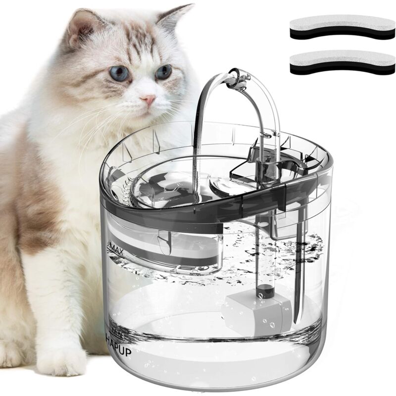 foto del prodotto fontana per gatti automatica da 1,8 litri per gatti, cuccioli, animali domestici con 1 modalit smart water, 1 filtro al carbone, 1 pompa, fontana