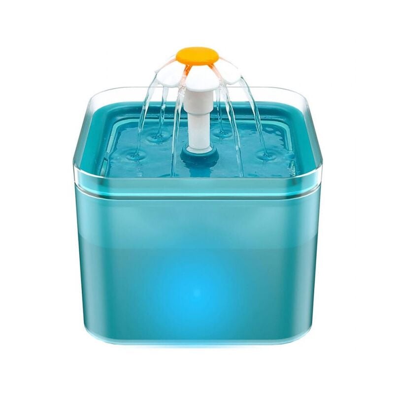 foto del prodotto fontana per gatti, fontana per gatti ultra silenziosa, fontana con luce led, 2 litri, filtrazione multipla, fornisce acqua corrente, tre modalit di
