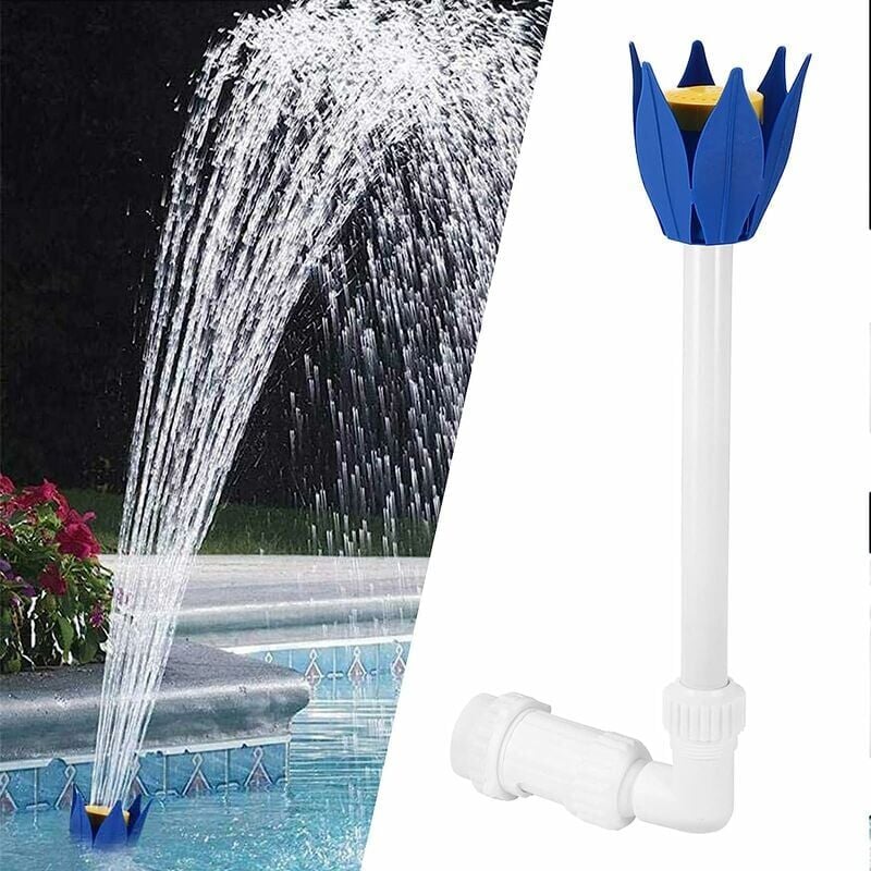 foto del prodotto fontana per piscina fuori terra, cascata per piscina all aperto, irrigatore per piscina a cascata regolabile con irrigatore di loto, accessorio per