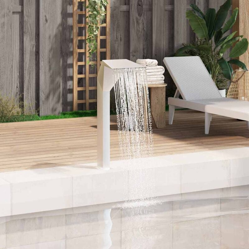 foto del prodotto fontana per piscina in acciaio inossidabile 50x30x90 cm argento vidaxl