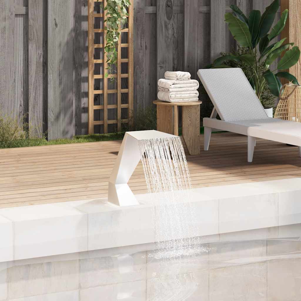 foto del prodotto fontana per piscina in acciaio inossidabile 64x30x52 cm argento vidaxl