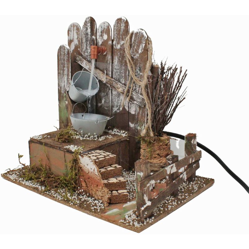 foto del prodotto fontana per presepe con secchi 20x14 cm 11868