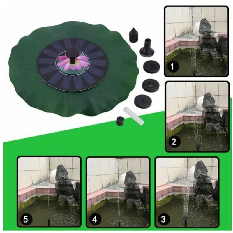 foto del prodotto fontana solare fontana alimentata a energia solare motore brushless pompa dell acqua giardino stagno piscina decorazione 7v 1.4w comodo e pratico