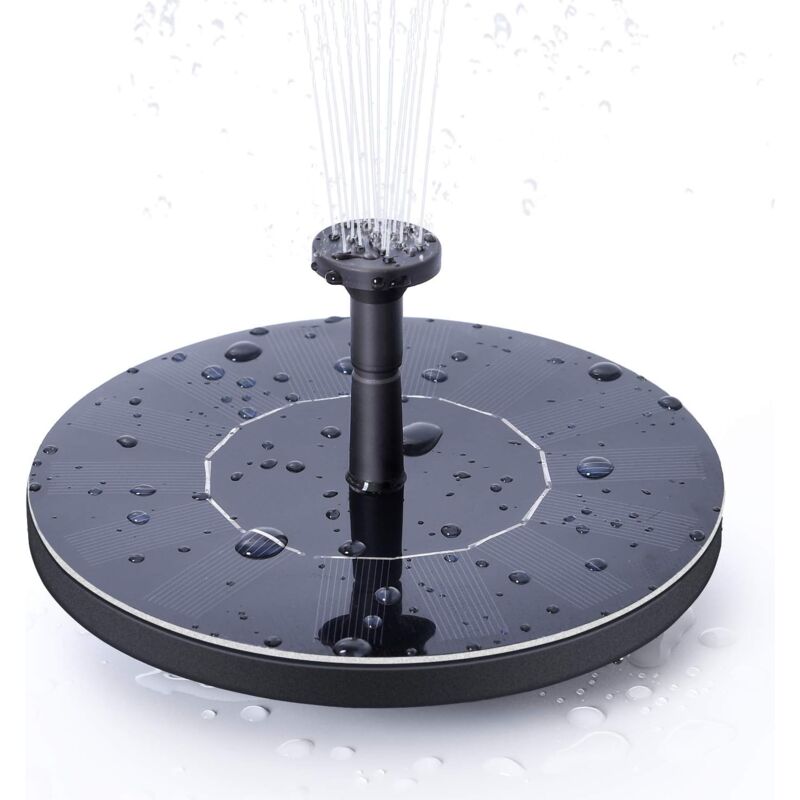 foto del prodotto fontana solare, graziosa pompa elettrica solare per vasca per uccelli, kit pompa solare da giardino indipendente da 1,4 w, pompa sommergibile per