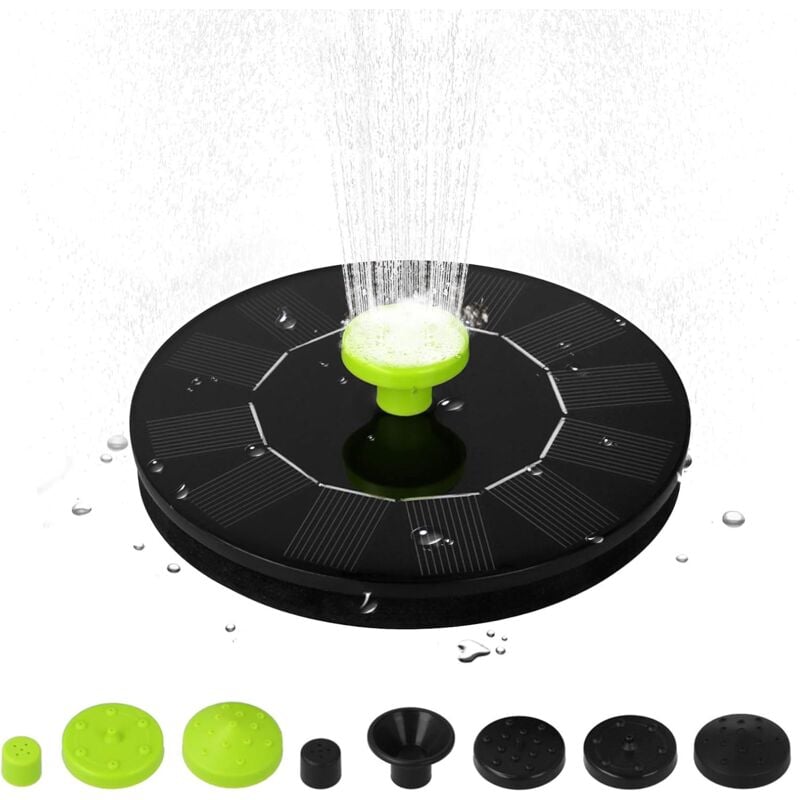 foto del prodotto fontana solare per esterni 6v 1w con 5 ugelli per piscina, stagno, giardino, patio