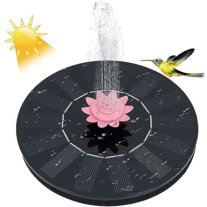 foto del prodotto fontana solare potenziata con pompa per acqua a energia solare, fontana solare galleggiante indipendente