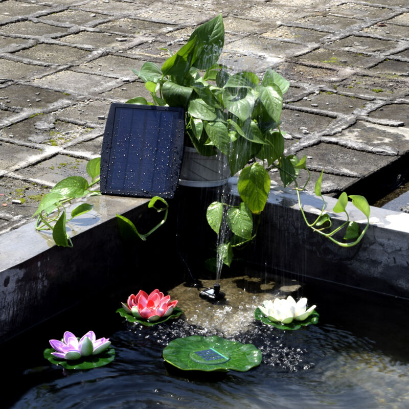 foto del prodotto fontane da giardino con pannello solare zoternen, fontana decorativa con spina, pompa dell acqua da 9 v e 2,5 w